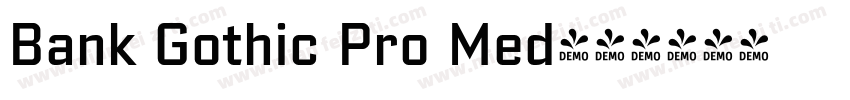 Bank Gothic Pro Med字体转换